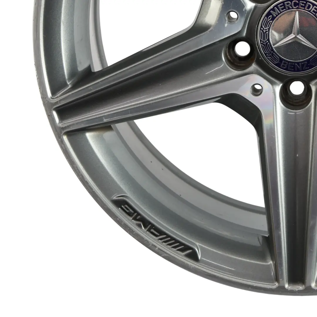 Mercedes W205 Himalaya Grey AMG Alloy Wheel Rim 5 Spoke 18" 8,5J - SKU A2054011200-2 - Numéro de pièce A2054011200