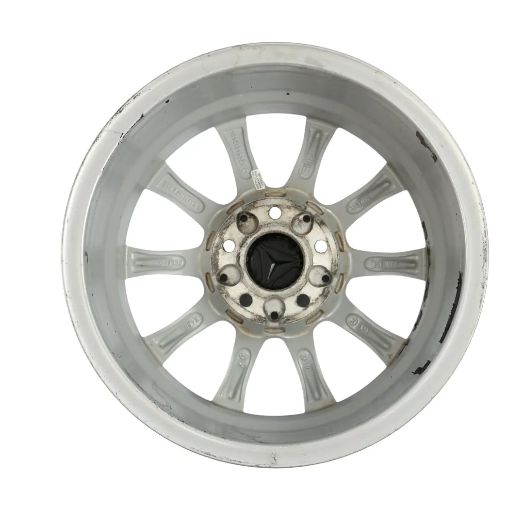 Cerchio In Lega Argento 16'' 6,5J ET:38 10 Razze per Mercedes W205 con numero di parte A2054012400 Mercedes W205 Cerchio In Lega Argento 16'' 6,5J ET:38 10 Razze - SKU A2054012400-2 - Numero di parte A2054012400