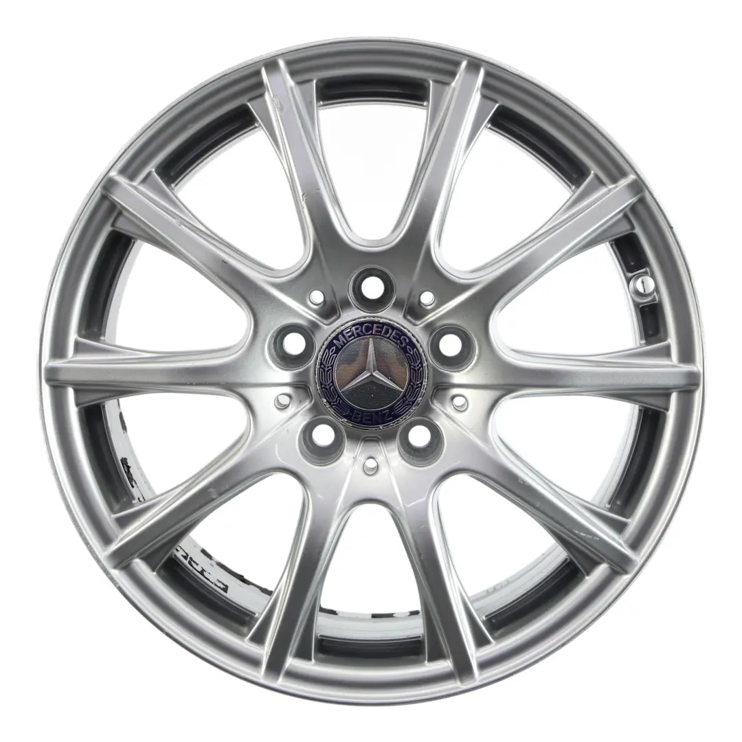 Alloy Wheel Rim 16'' 6,5J ET:38 10 Spoke to Mercedes W205 Silver with Part number A2054012400 Mercedes W205 Silver Alloy Wheel Rim 16'' 6,5J ET:38 10 Spoke - SKU A2054012400-3 - Part number A2054012400