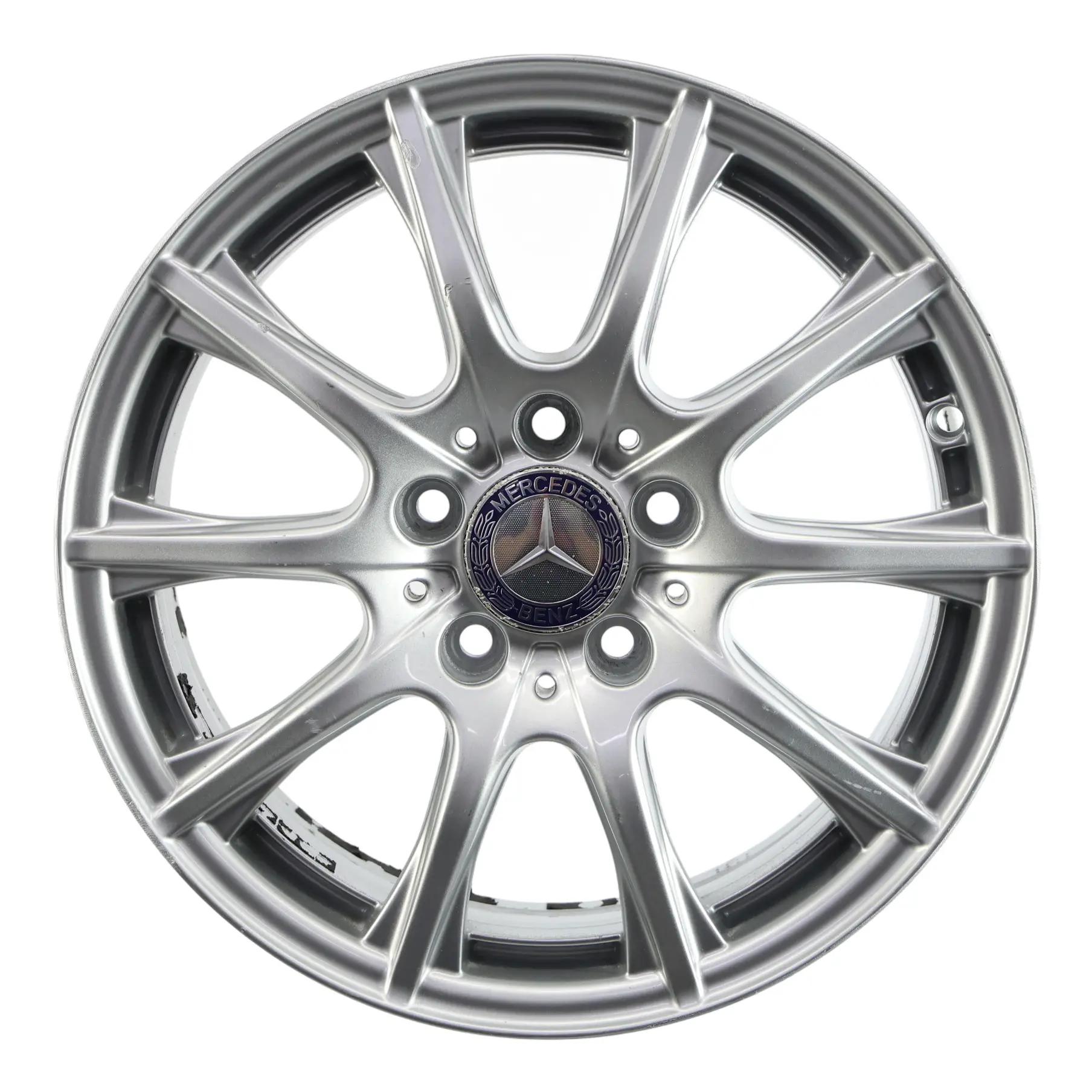 Mercedes W205 Silver Alloy Wheel Rim 16'' 6,5J ET:38 10 Spoke A2054012400