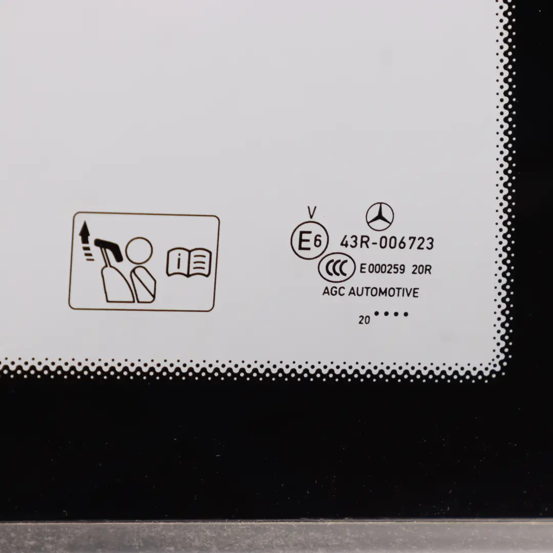 Quarter Side Window Glass Tinted Chrome Rear Right O/S to Mercedes W205 with Part number A2056703212 Mercedes W205 Quarter Side Window Glass Tinted Chrome Rear Right O/S - SKU A2056703212-1 - Part number A2056703212