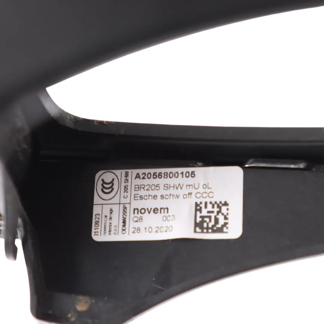 Mercedes C205 Centre Console Panel Trim Cover Black Ash Wood - SKU A2056800105 - Part number A2056800105