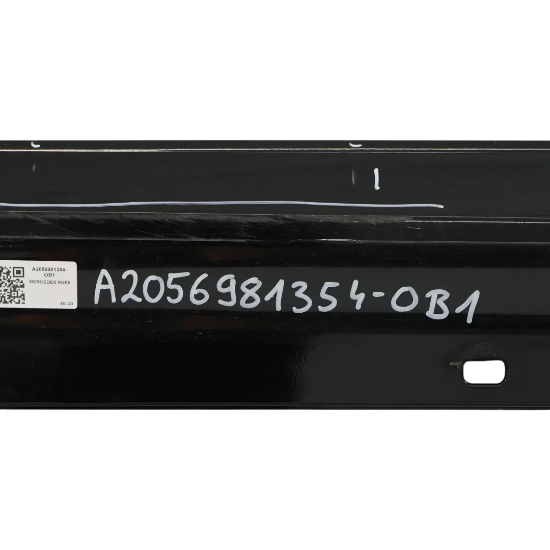 Mercedes W205 Side Skirt Left N/S Door Sill Cover Obsidian Black Metallic - 197 - SKU A2056981354-OB1 - Part number A2056981354