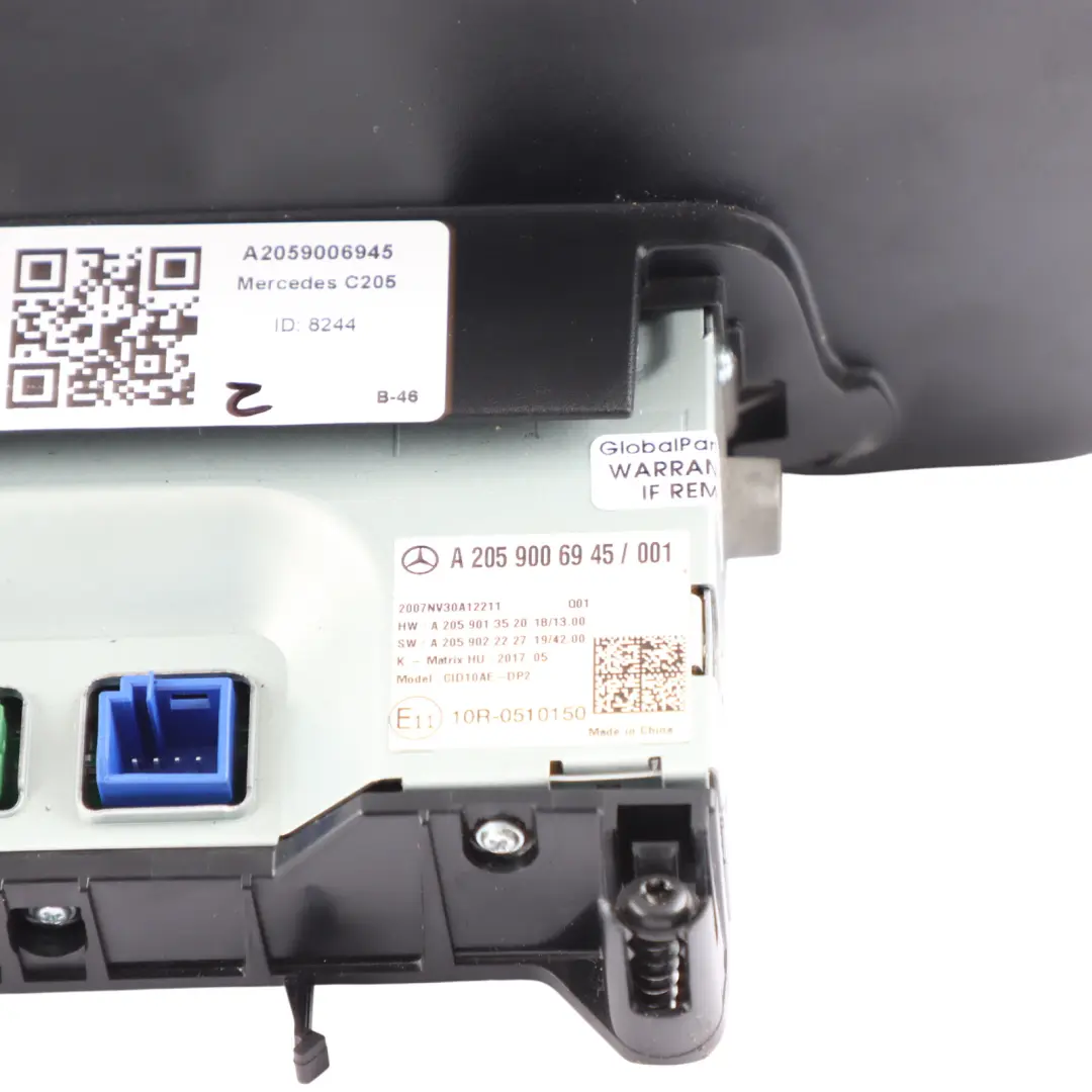 Mercedes W205 Digital Radio Multifunction Display Screen Navi - SKU A2059006945 - Part number A2059006945