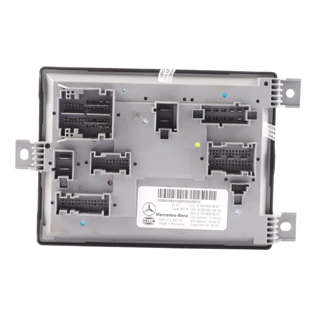 Module Body Control Module Unit SAM BCM to Mercedes C205 W205 Relay with Part number A2059014618 Mercedes C205 W205 Relay Module Body Control Module Unit SAM BCM - SKU A2059014618 - Part number A2059014618