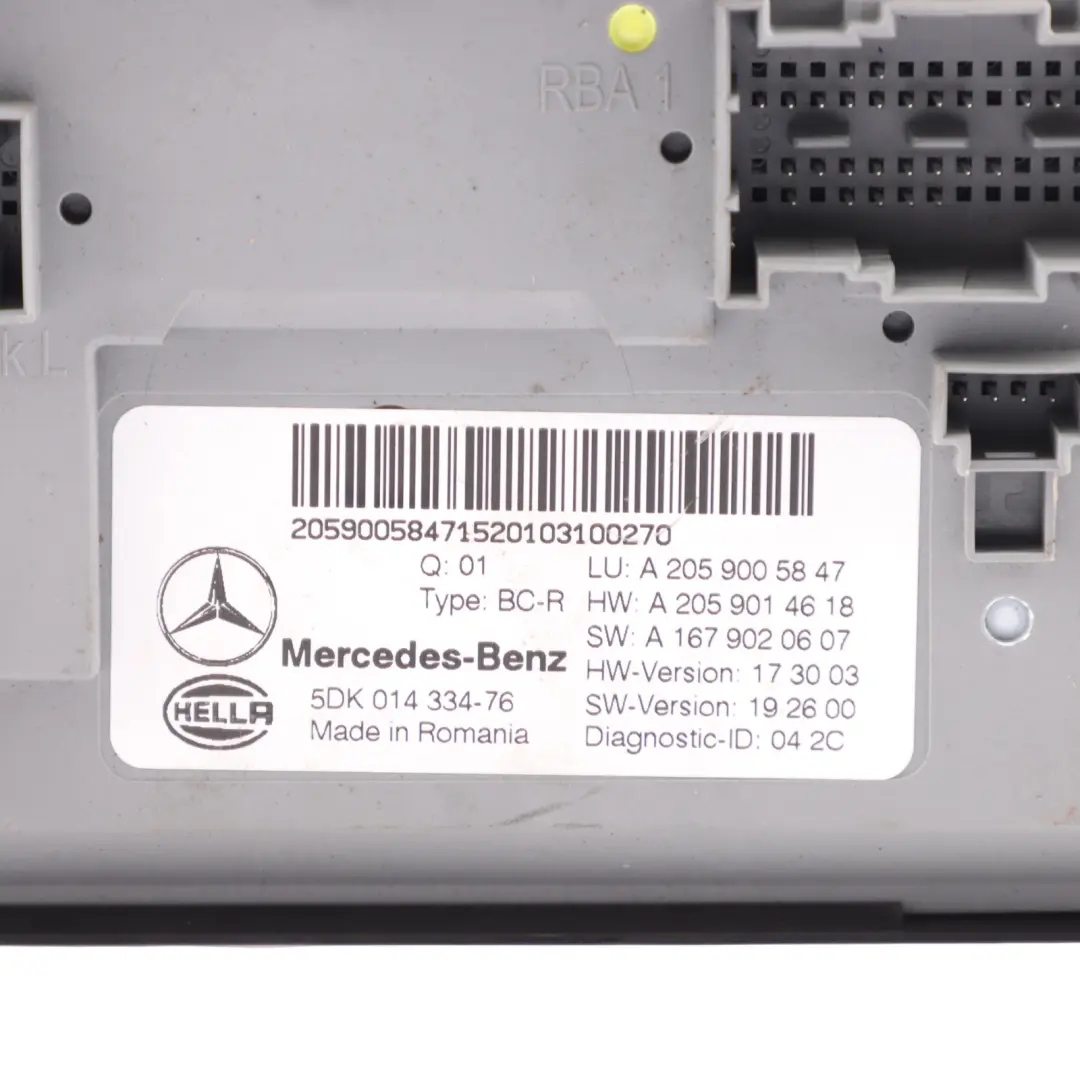 Mercedes C205 W205 Relay Module Body Control Module Unit SAM BCM - SKU A2059014618 - Part number A2059014618