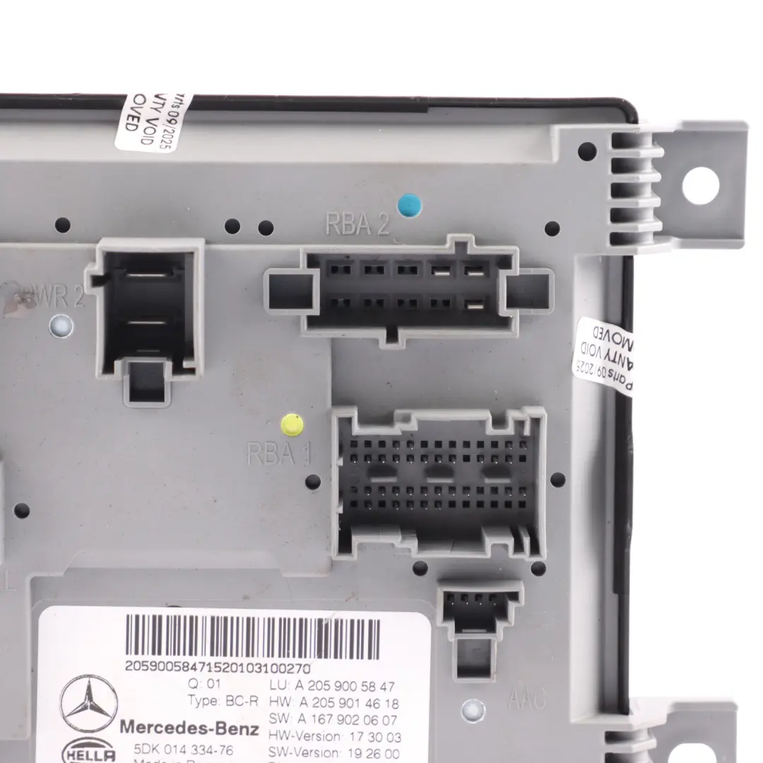 Module Body Control Module Unit SAM BCM to Mercedes C205 W205 Relay with Part number A2059014618 Mercedes C205 W205 Relay Module Body Control Module Unit SAM BCM - SKU A2059014618 - Part number A2059014618