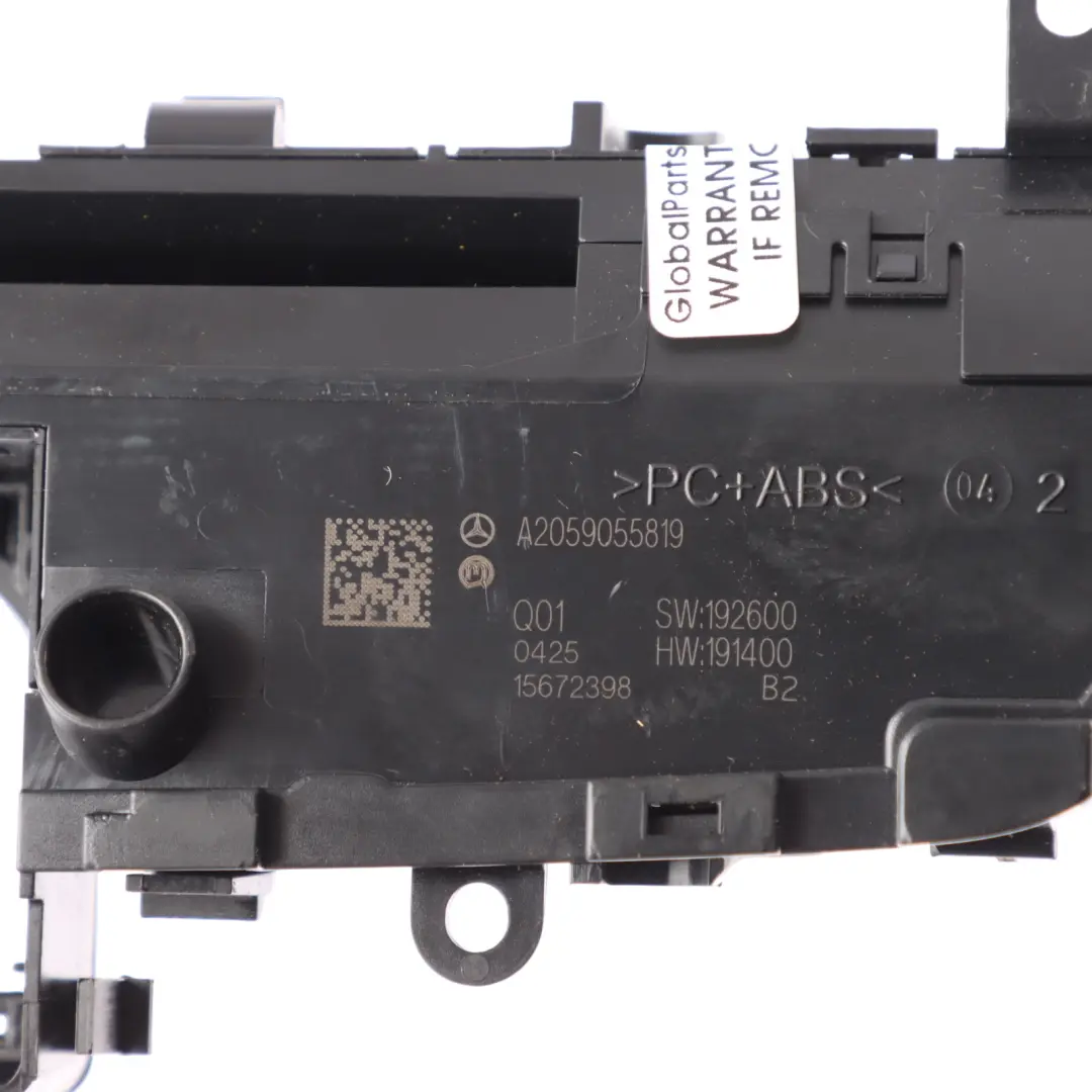 Mercedes C205 Dashboard Multimedia Control Unit Panel Switch - SKU A2059055819 - Part number A2059055819