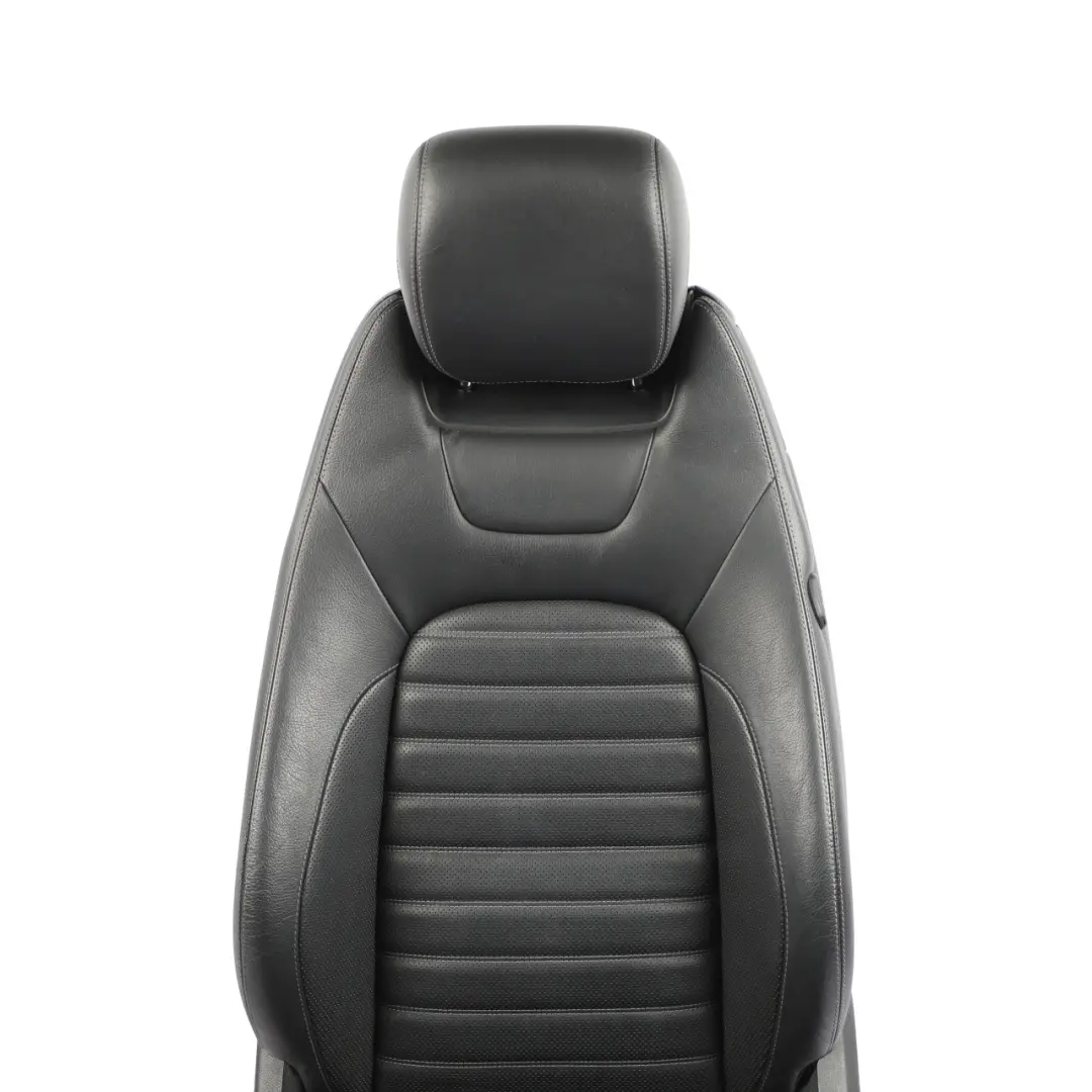 Front Left N/S Interior Heated Black Leather to Mercedes C205 Coupe Seat with Part number A2059106102 Mercedes C205 Coupe Seat Front Left N/S Interior Heated Black Leather - SKU A2059106102-2 - Part number A2059106102