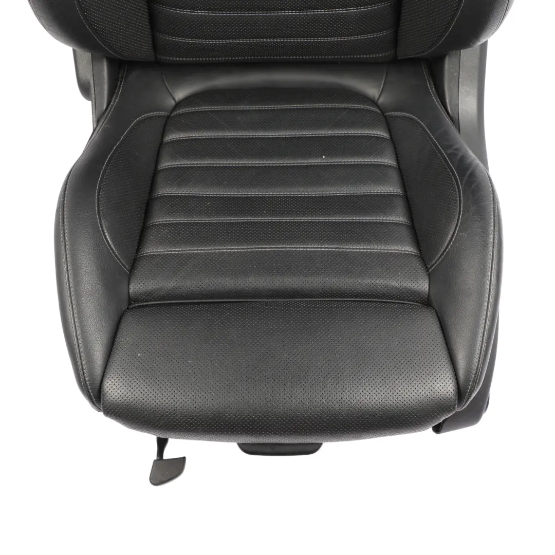 Front Left N/S Interior Heated Black Leather to Mercedes C205 Coupe Seat with Part number A2059106102 Mercedes C205 Coupe Seat Front Left N/S Interior Heated Black Leather - SKU A2059106102-2 - Part number A2059106102