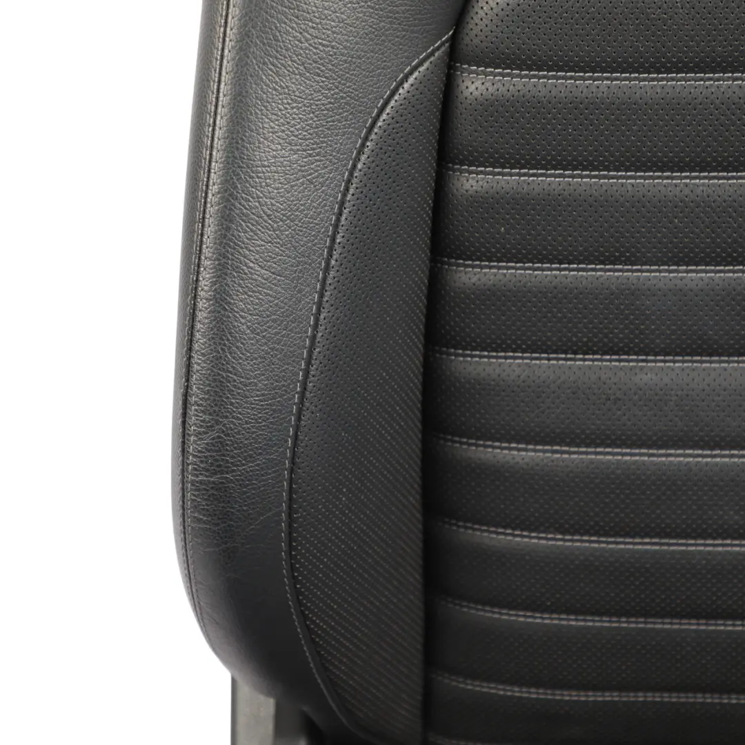 Front Left N/S Interior Heated Black Leather to Mercedes C205 Coupe Seat with Part number A2059106102 Mercedes C205 Coupe Seat Front Left N/S Interior Heated Black Leather - SKU A2059106102-2 - Part number A2059106102