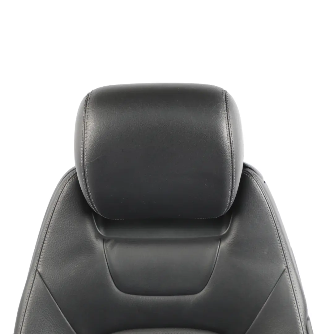 Front Left N/S Interior Heated Black Leather to Mercedes C205 Coupe Seat with Part number A2059106102 Mercedes C205 Coupe Seat Front Left N/S Interior Heated Black Leather - SKU A2059106102-2 - Part number A2059106102