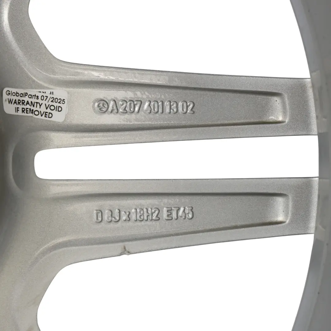 Mercedes W207 A207 Jante Alliage 18" 8J ET:45 6-Double Spoke - SKU A2074011302-1 - Numéro de pièce A2074011302