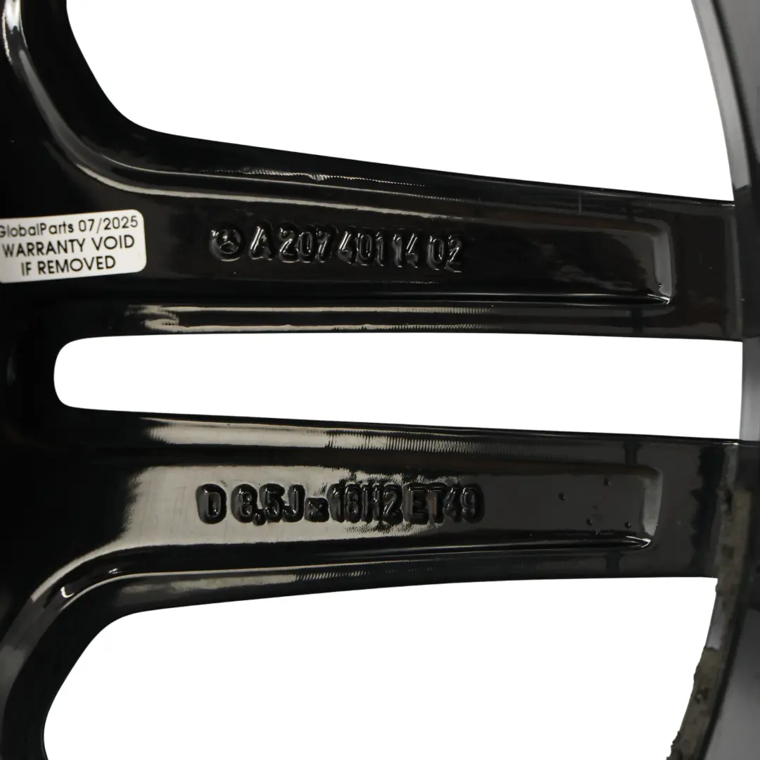 Mercedes C207 AMG Tylna Czarna Felga Aluminiowa 18" 8.5J ET:49 - SKU A2074011402-5 - Numer Części A2074011402