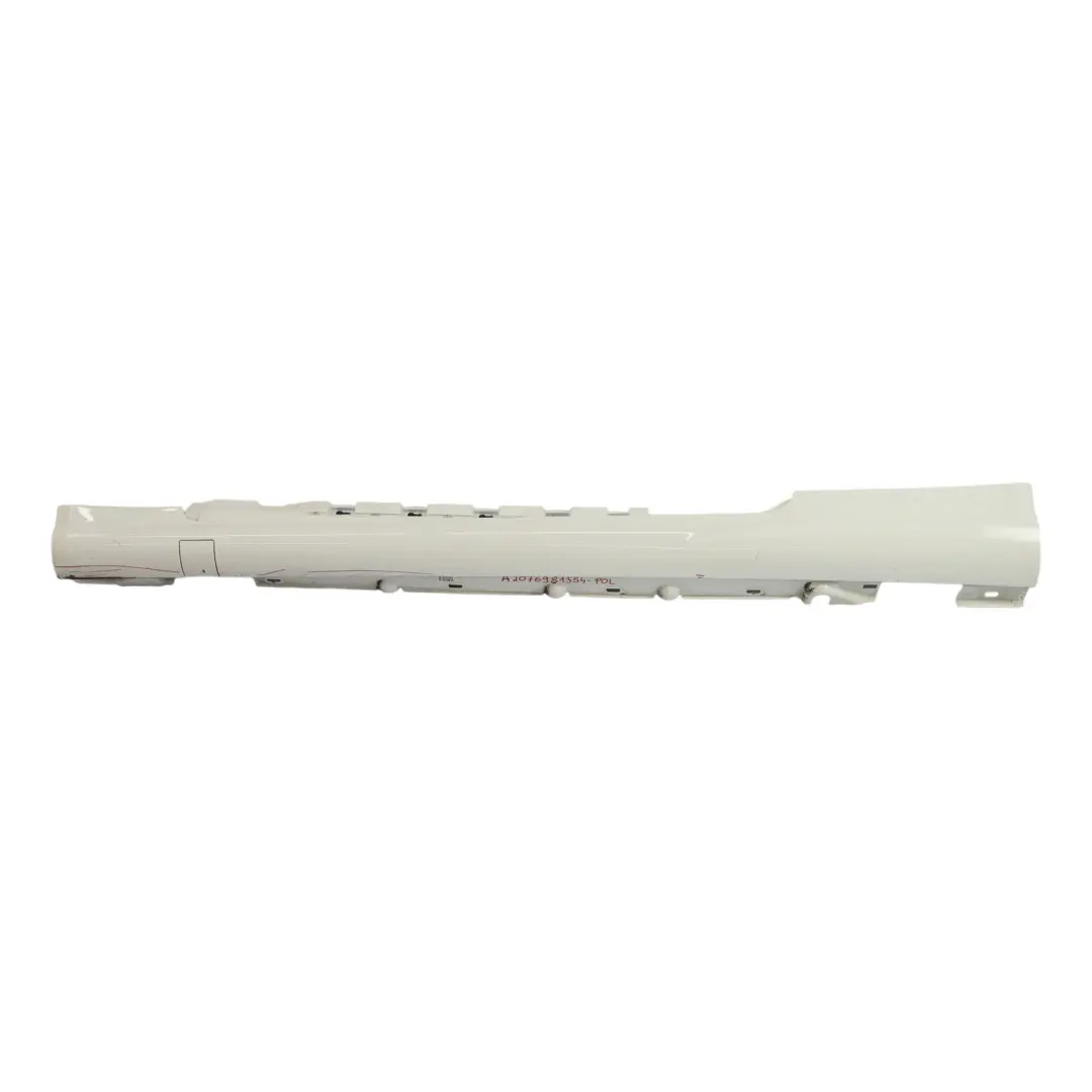 Mercedes W207 Side Skirt AMG Door Sill Cover Left N/S Polar White - 149 - SKU A2076981354-POL - Part number A2076981354