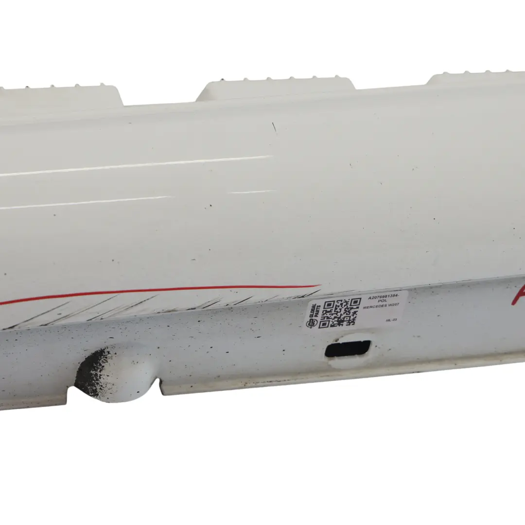 Mercedes W207 Side Skirt AMG Door Sill Cover Left N/S Polar White - 149 - SKU A2076981354-POL - Part number A2076981354