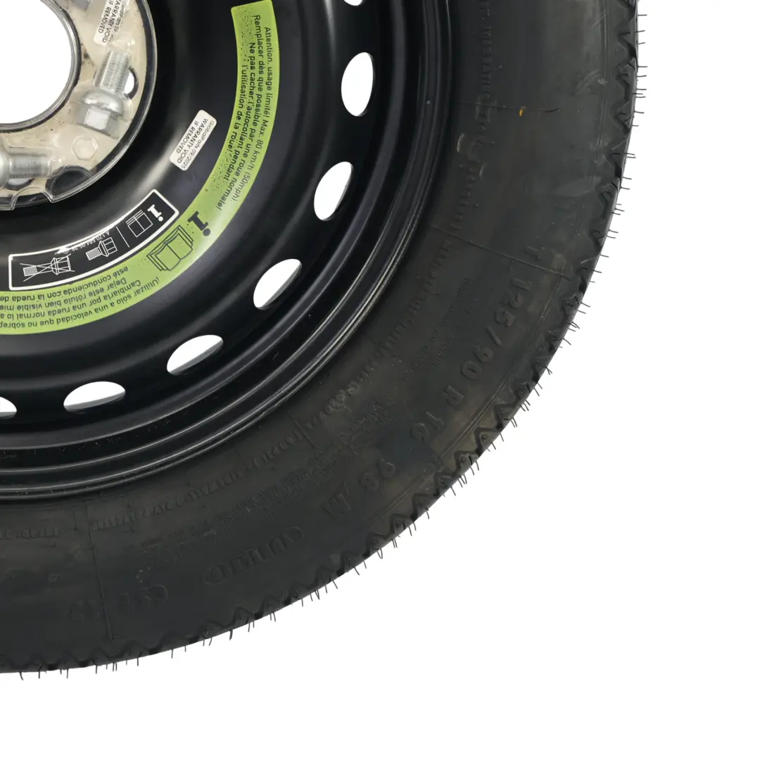 Ruota Scorta Compatta R16 Pneumatico 125/90 per Mercedes W203 C209 con numero di parte A2094000402 Mercedes W203 C209 Ruota Scorta Compatta R16 Pneumatico 125/90 - SKU A2094000402-3 - Numero di parte A2094000402