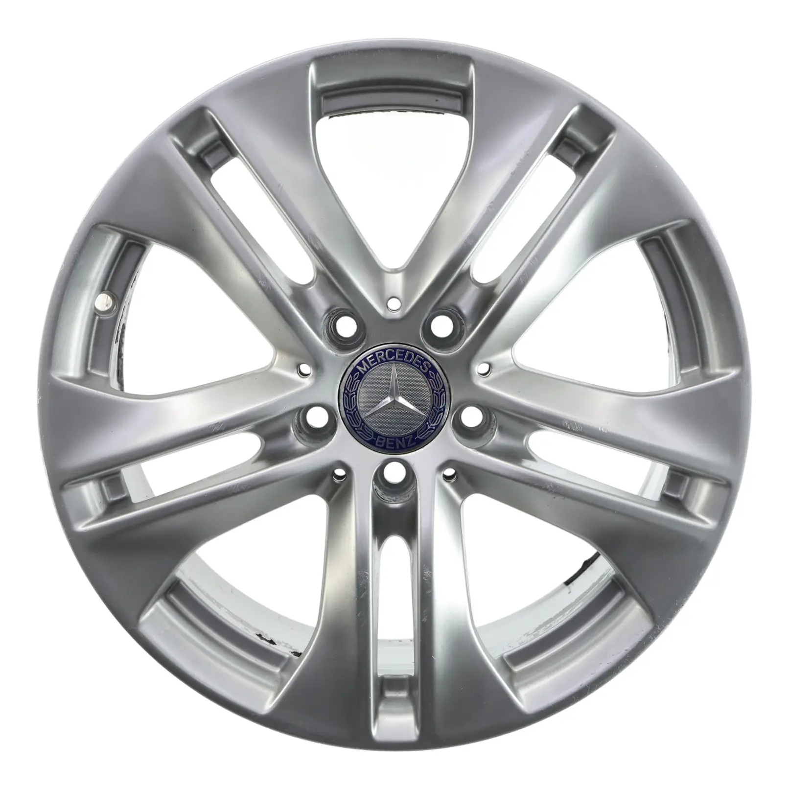 Mercedes W212 Llanta Aleación Plateada 5 Radios Dobles 17" ET:48 8J A2124010902