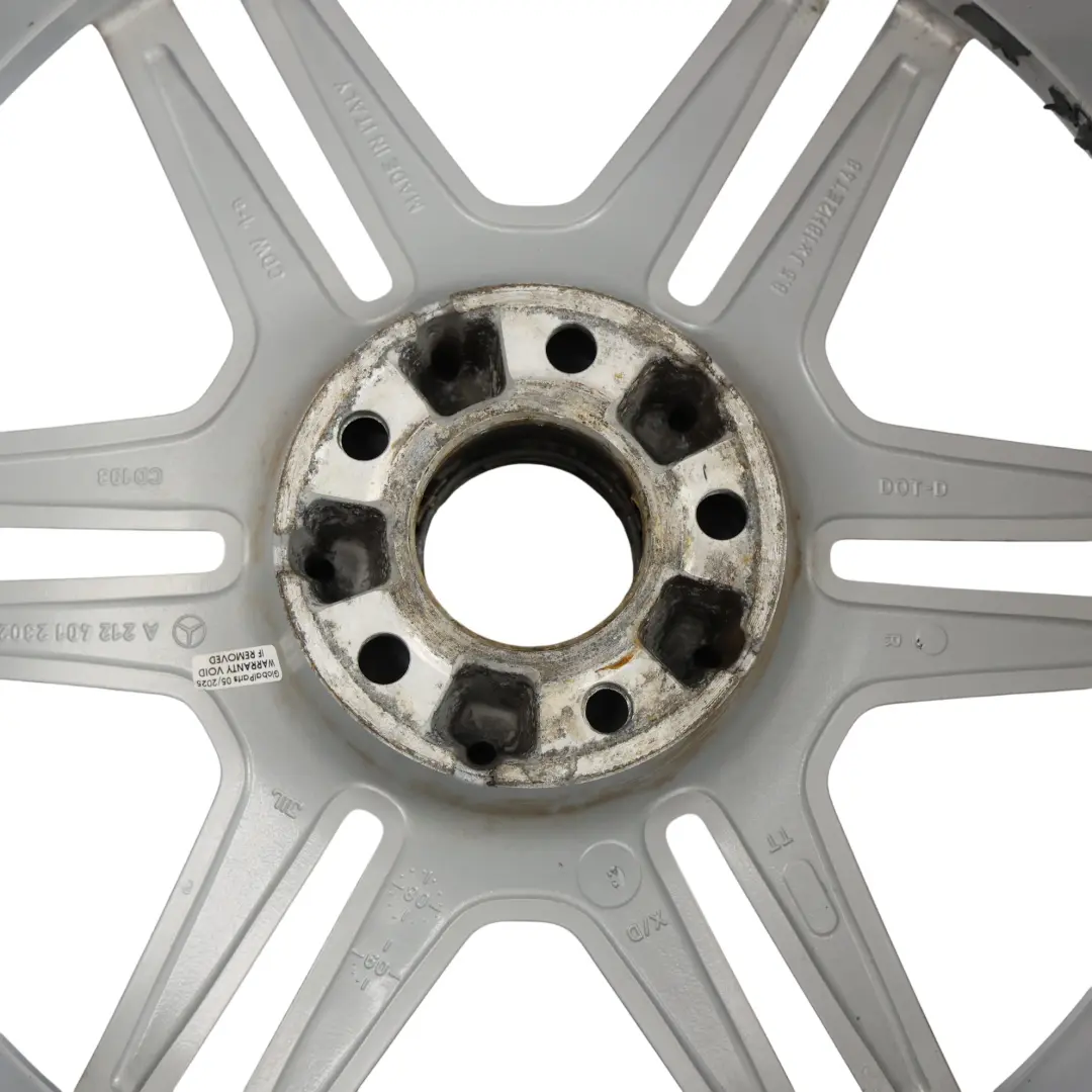 Axle Silver Alloy Wheel Rim 18" ET:48 8,5J to Mercedes W212 Rear with Part number A2124012302 Mercedes W212 Rear Axle Silver Alloy Wheel Rim 18" ET:48 8,5J - SKU A2124012302-4 - Part number A2124012302