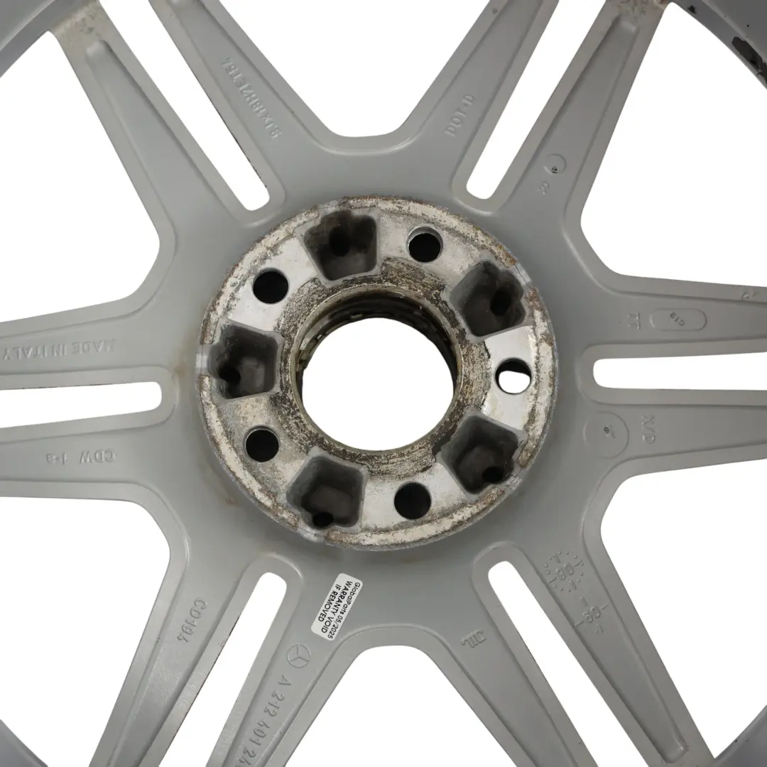 Axle Silver Alloy Wheel Rim 18" ET:54 9J to Mercedes W212 Rear with Part number A2124012402 Mercedes W212 Rear Axle Silver Alloy Wheel Rim 18" ET:54 9J - SKU A2124012402-3 - Part number A2124012402