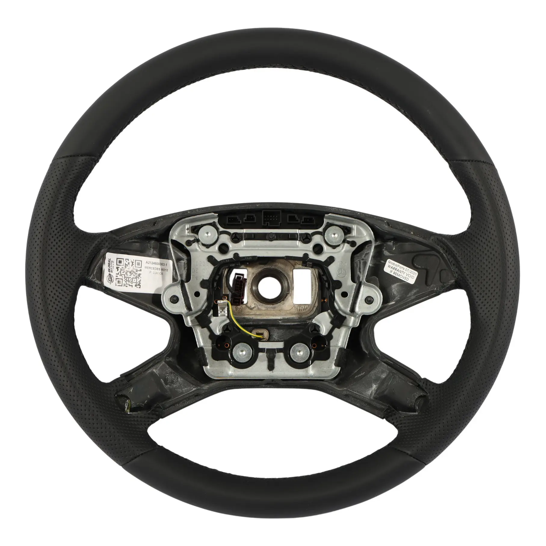 Volante Mercedes W212 NUEVO Cuero Negro con Hilo Negro A2124600303