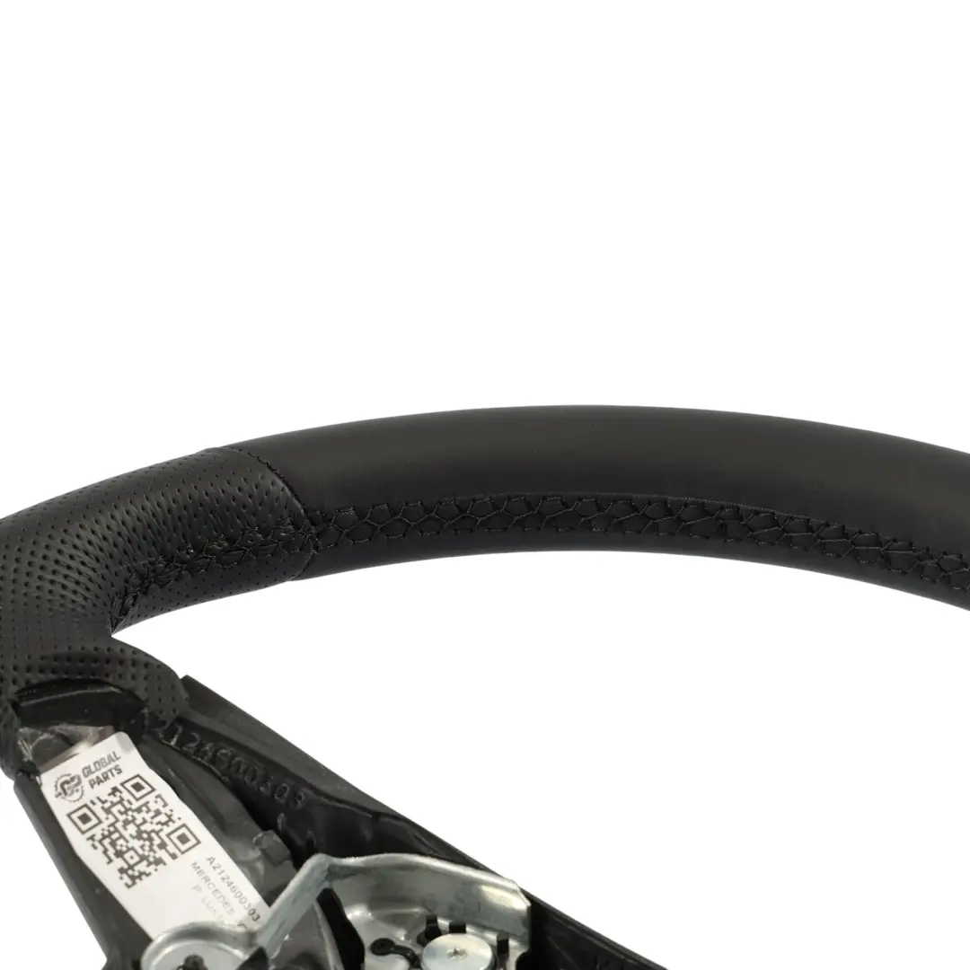  Steering Wheel Mercedes W212 NEW Black Leather with Black Thread - SKU A2124600303-1 - Part number A2124600303