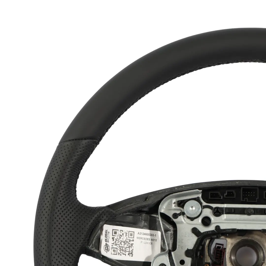 Steering Wheel Mercedes W212 NEW Black Leather with Black Thread - SKU A2124600303-1 - Part number A2124600303