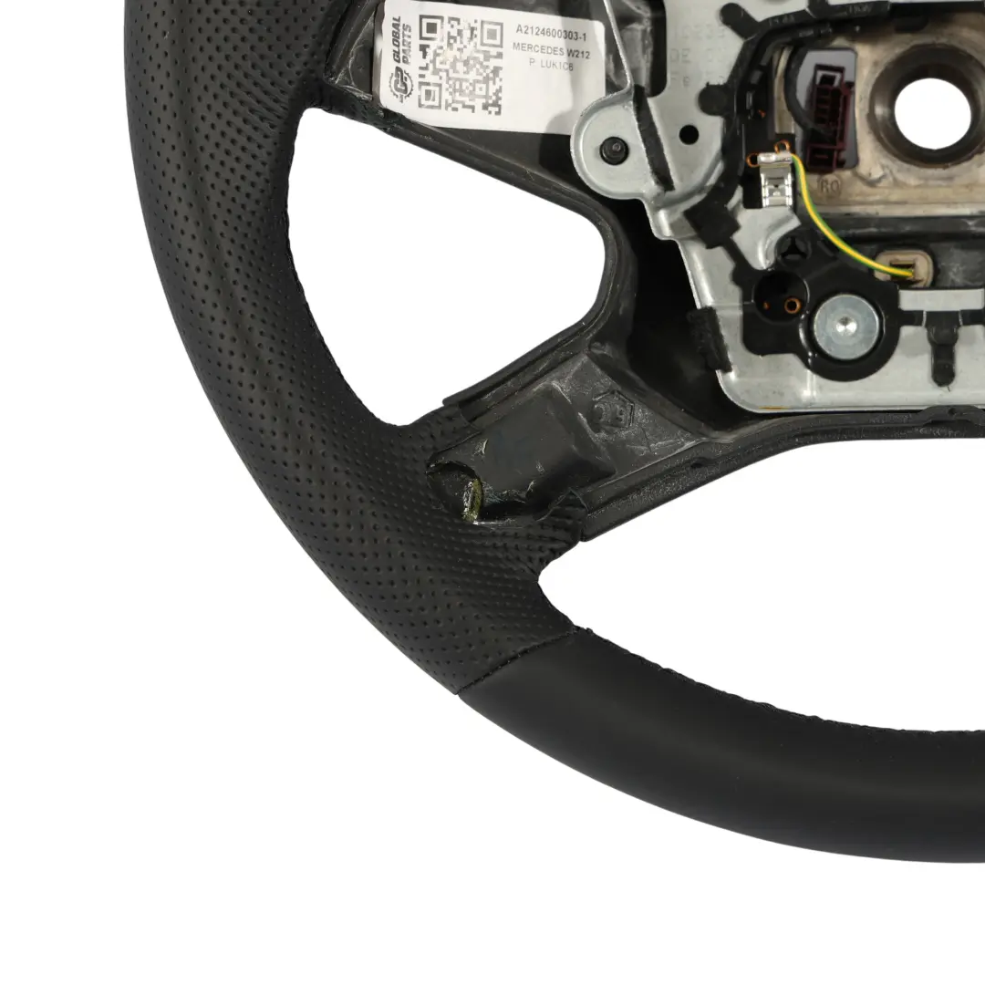  Steering Wheel Mercedes W212 NEW Black Leather with Black Thread - SKU A2124600303-1 - Part number A2124600303