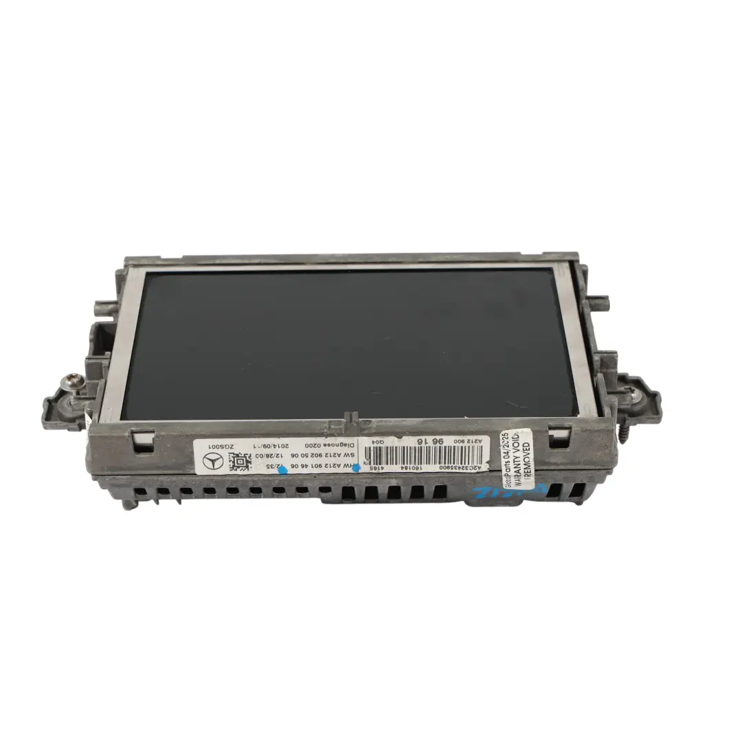 Display Schermo Informazioni Navigazione Cruscotto per Mercedes W212 con numero di parte A2129014606 Mercedes W212 Display Schermo Informazioni Navigazione Cruscotto - SKU A2129014606-1 - Numero di parte A2129014606