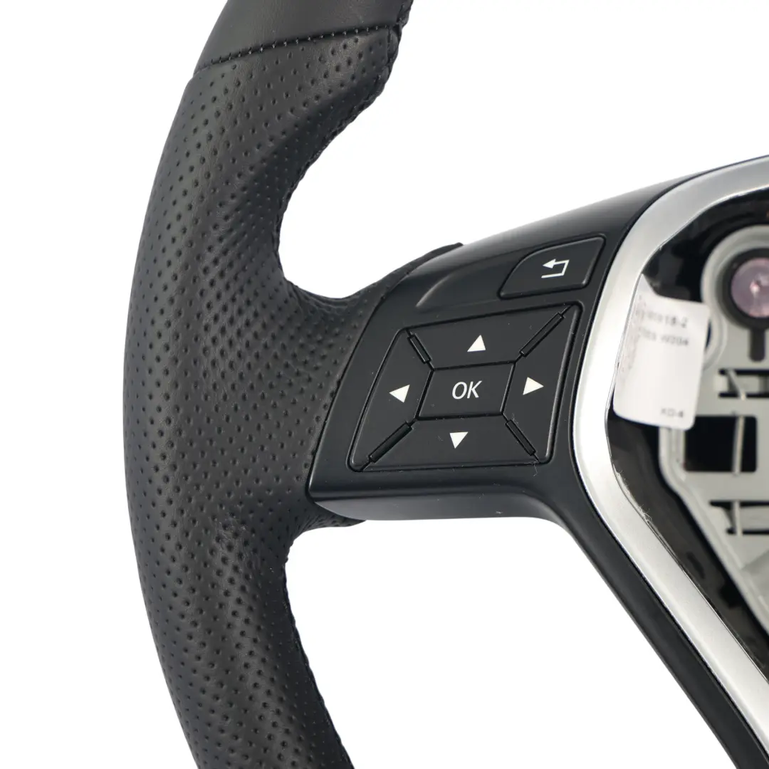 Mercedes W176 W204 W246 Volante NUOVO In Pelle Nera Multifunzione - SKU A2184601918-2 - Numero di parte A2184601918