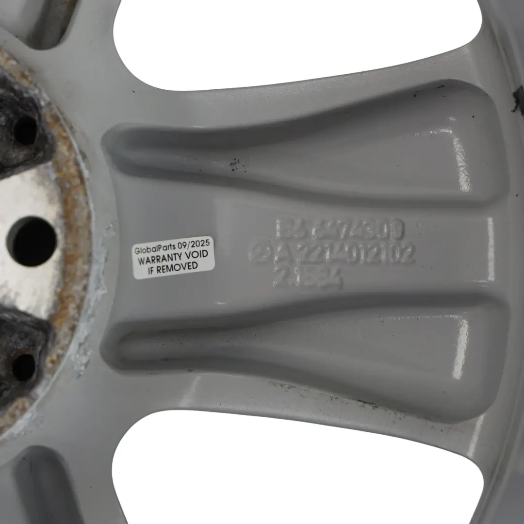 Mercedes W221 Silver Wheel Alloy Rim 18" 8,5J ET:43 5-Spoke - SKU A2214012102-1 - Part number A2214012102