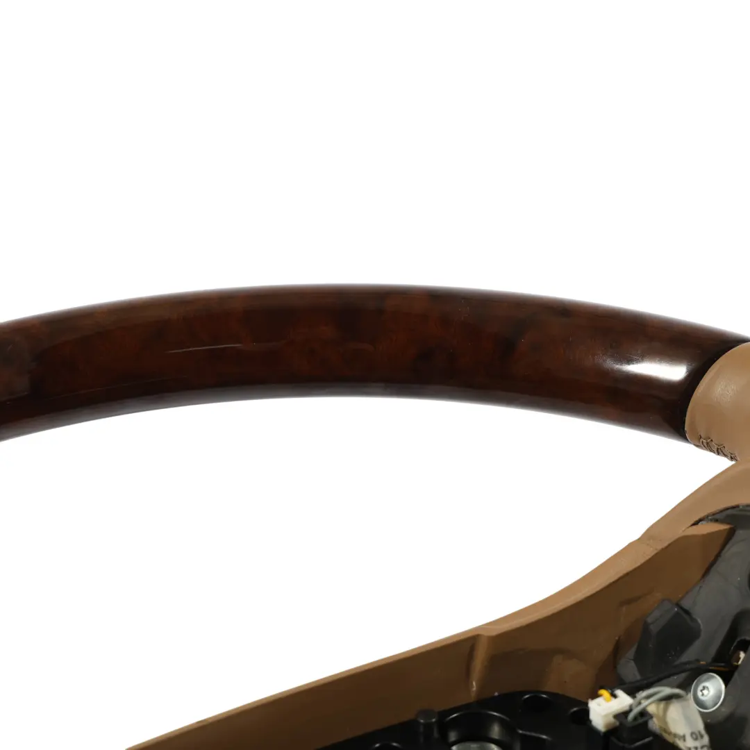 Steering Wheel Beige Leather Wood Burr Walnut to Mercedes CL C216 W221 with Part number A2214600403 Mercedes CL C216 W221 Steering Wheel Beige Leather Wood Burr Walnut - SKU A2214600403 - Part number A2214600403