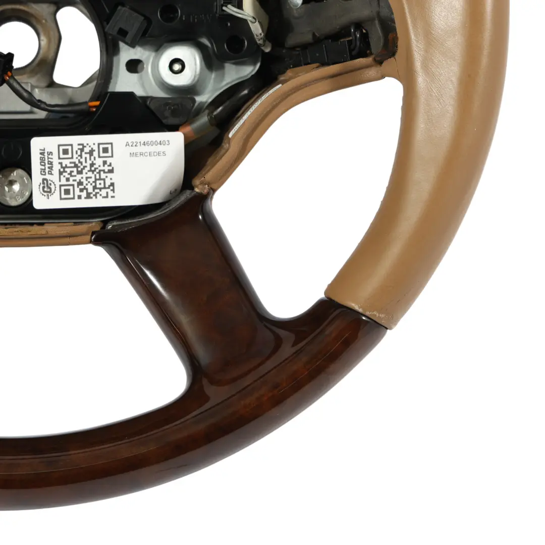 Mercedes CL C216 W221 Lenkrad Beige Leder Holz Burr Walnut - SKU A2214600403 - Teilenummer A2214600403