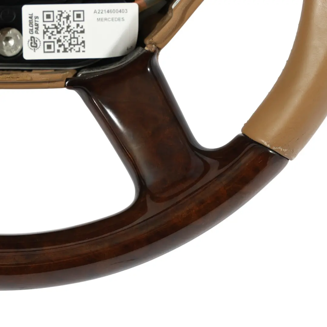Volant Beige Cuir Bois Ronce Noyer pour Mercedes CL C216 W221 à propos du numéro de pièce A2214600403 Mercedes CL C216 W221 Volant Beige Cuir Bois Ronce Noyer - SKU A2214600403 - Numéro de pièce A2214600403