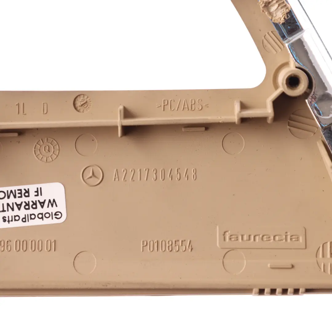 Mercedes W221 Rear Door Card Handle Cover Interior Trim Left N/S - SKU A2217304548-1 - Part number A2217304548