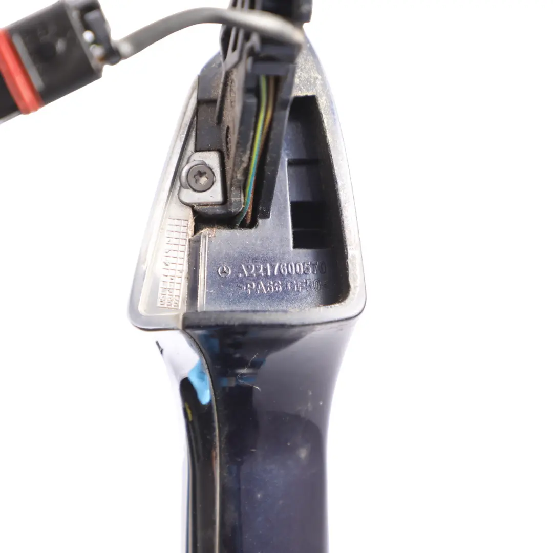 Front Outer Door Handle Left N/S Keyless Tanzanite Blue - 359 to Mercedes W221 with Part number A2217600570 Mercedes W221 Front Outer Door Handle Left N/S Keyless Tanzanite Blue - 359 - SKU A2217600570-TB - Part number A2217600570