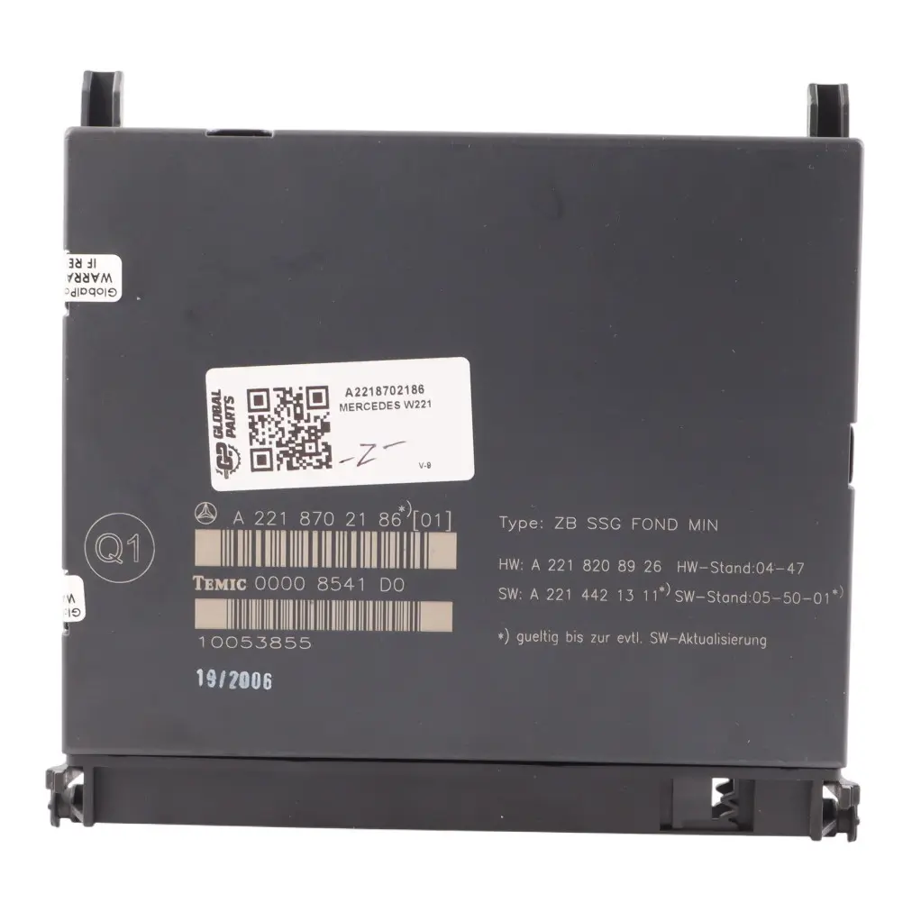 Mercedes W221 Rear Seat Heating Control Module Unit SSG A2218702186