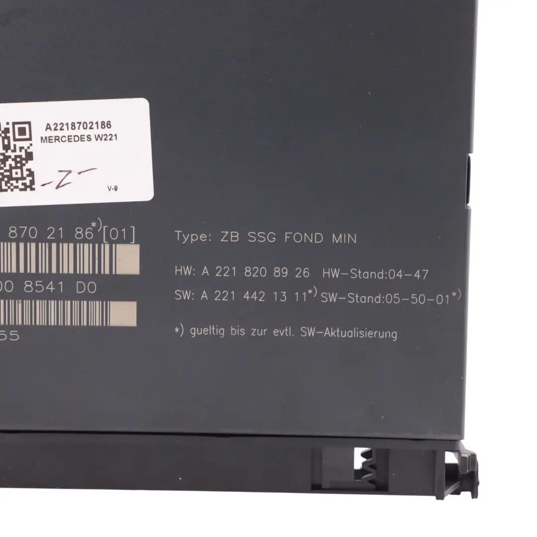 Heating Control Module Unit SSG to Mercedes W221 Rear Seat with Part number A2218702186 Mercedes W221 Rear Seat Heating Control Module Unit SSG - SKU A2218702186 - Part number A2218702186