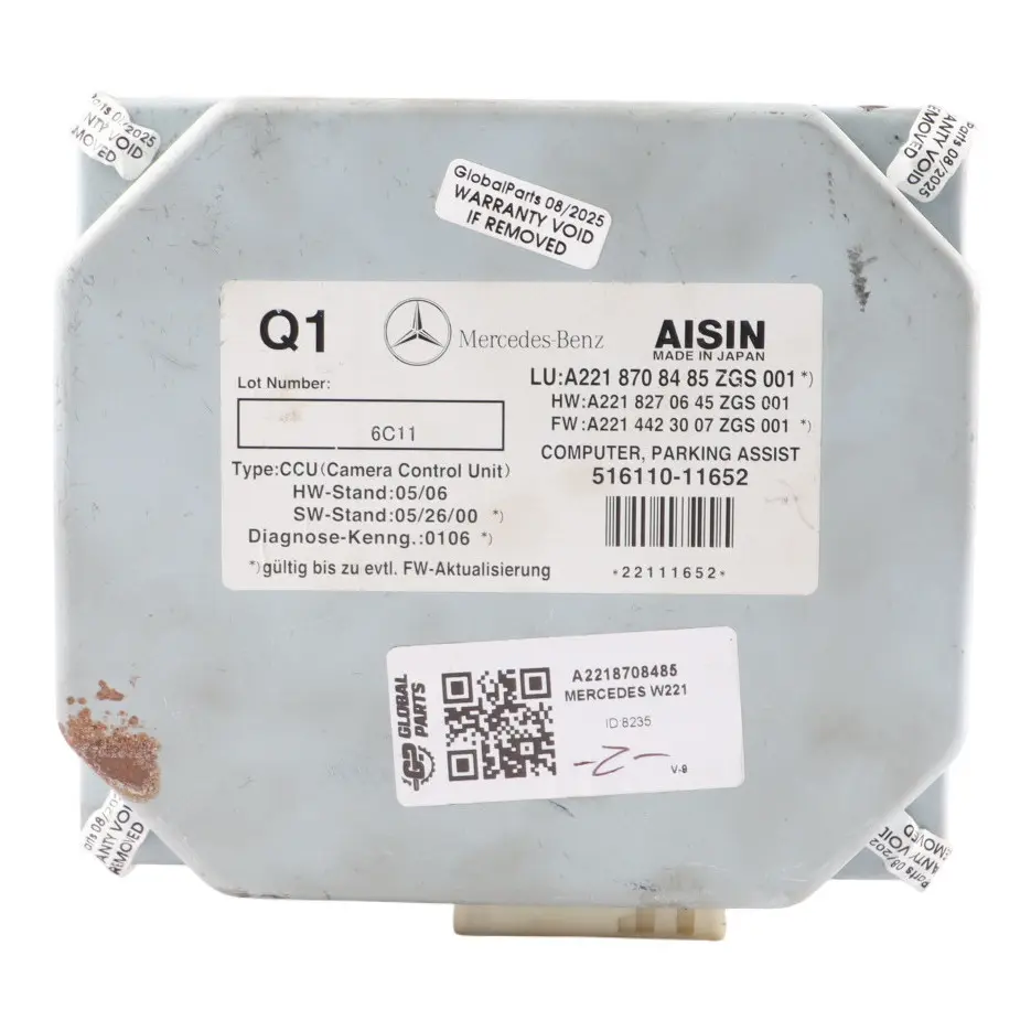 Mercedes W221 Rear View Backup Camera Control Unit Module - SKU A2218708485 - Part number A2218708485
