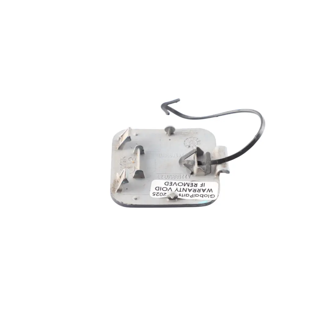 Bumper Towing Hook Cover Cap Tanzanite Blue - 359 to Mercedes W221 Rear with Part number A2218850323 Mercedes W221 Rear Bumper Towing Hook Cover Cap Tanzanite Blue - 359 - SKU A2218850323-TB - Part number A2218850323