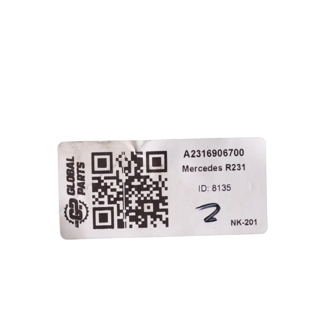 Mercedes R231 Rear Parcel Shelft Trunk Cover Panel Trim Left N/S - SKU A2316906700 - Part number A2316906700