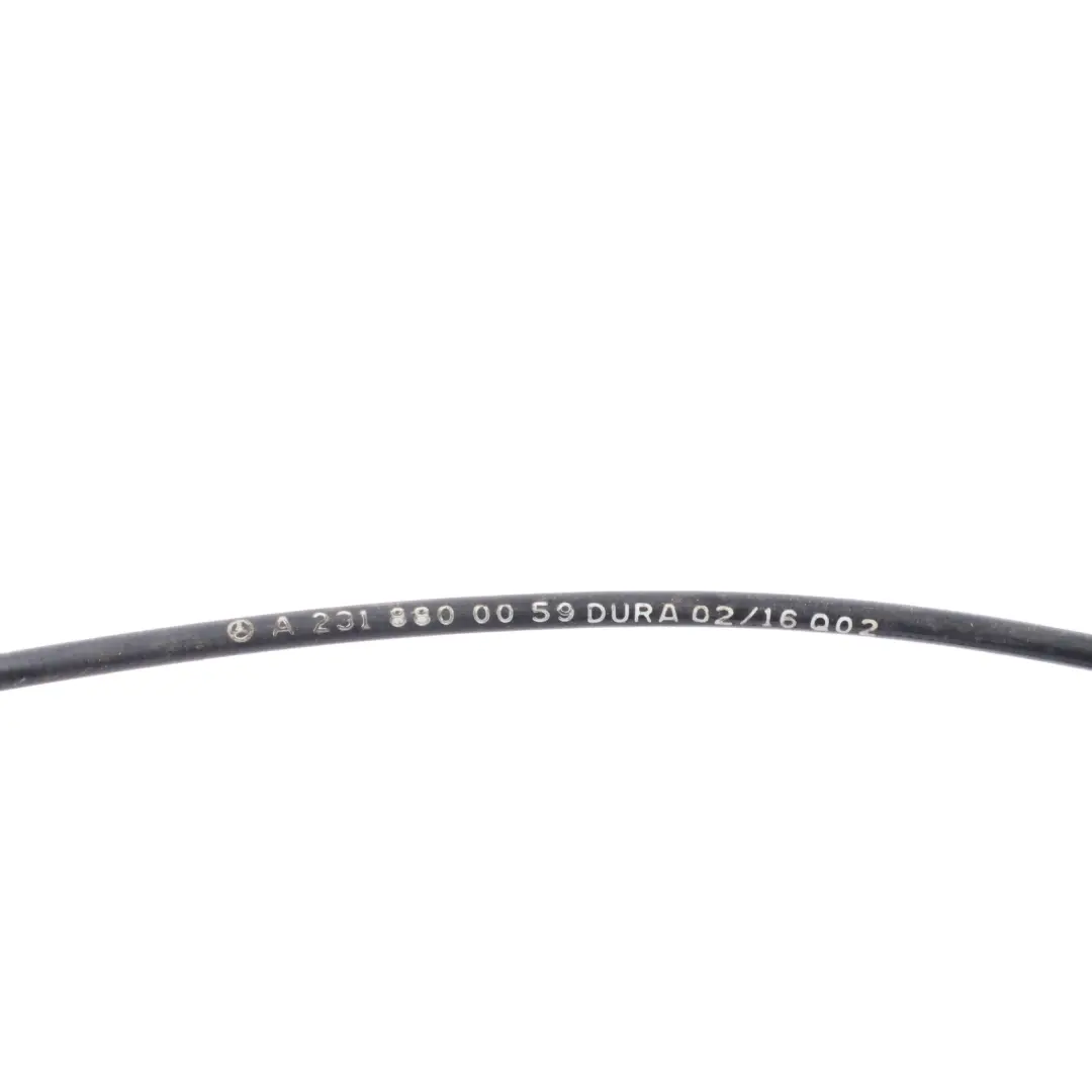 Bonnet Hood Lock Release Cable Linkage to Mercedes R231 Engine with Part number A2318800059 Mercedes R231 Engine Bonnet Hood Lock Release Cable Linkage - SKU A2318800059 - Part number A2318800059
