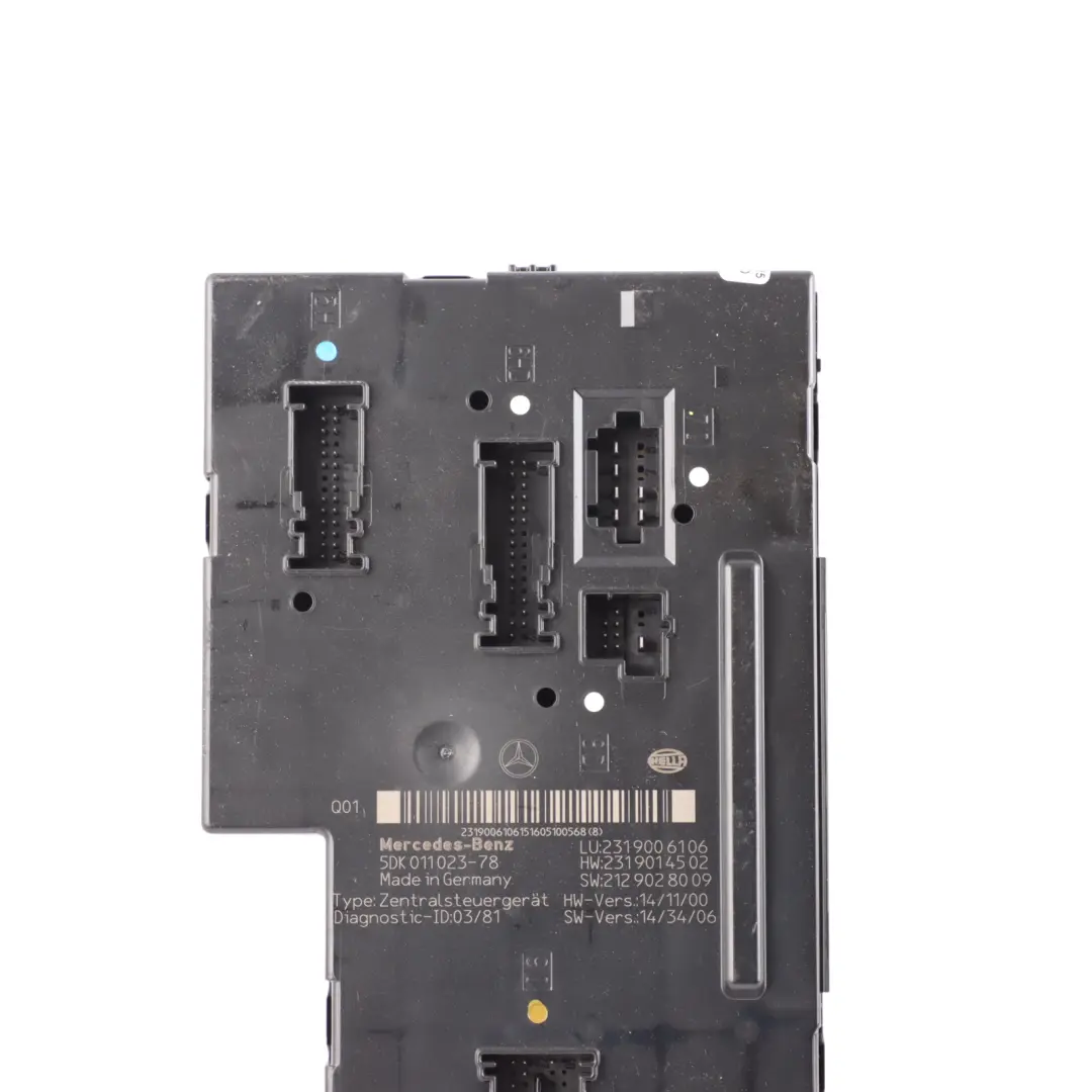 Sam Control Module Fuse Box Unit to Mercedes R231 with Part number A2319006106 Mercedes R231 Sam Control Module Fuse Box Unit - SKU A2319006106 - Part number A2319006106