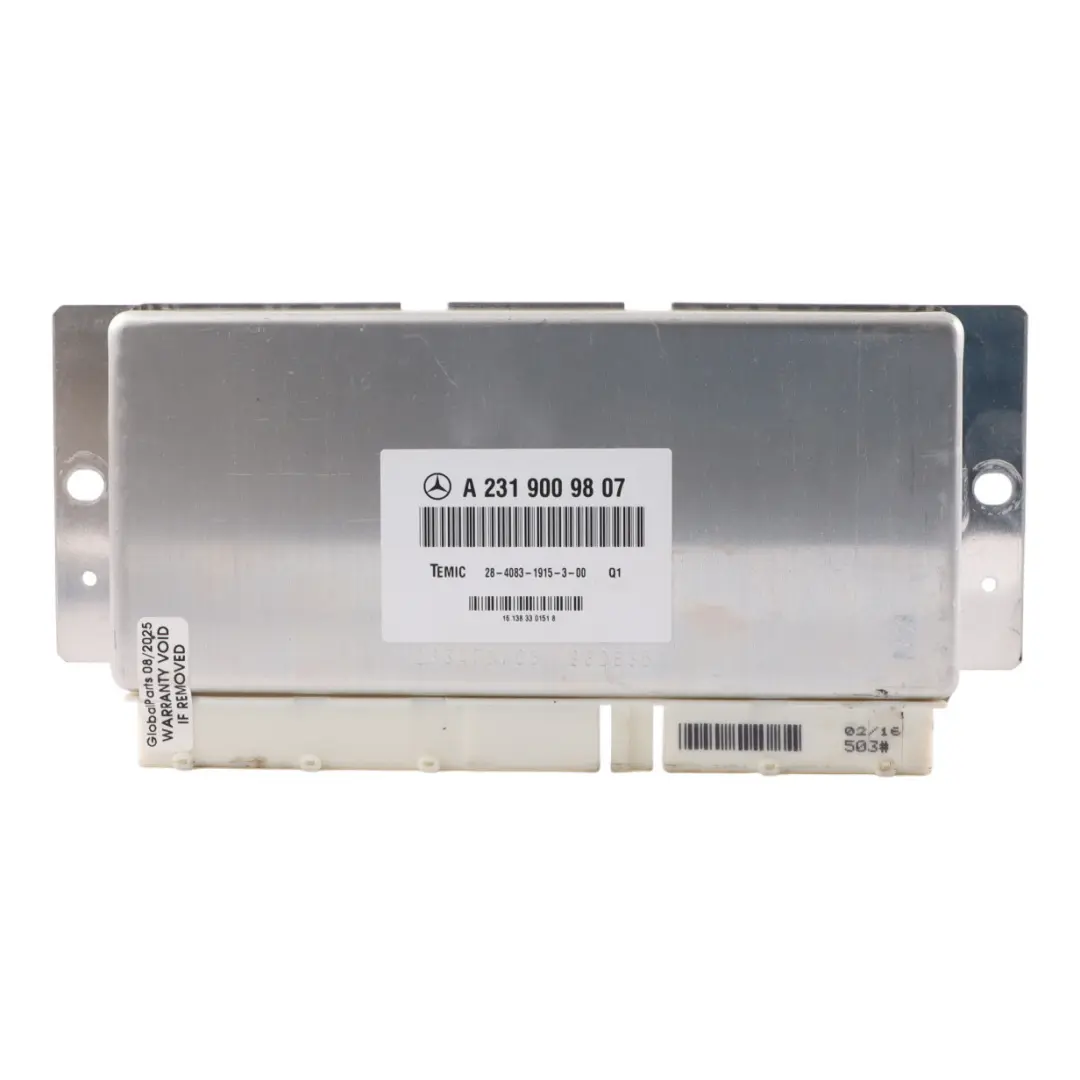 Airmatic Air Suspension Control Unit Module ECU to Mercedes R231 with Part number A2319009807 Mercedes R231 Airmatic Air Suspension Control Unit Module ECU - SKU A2319009807 - Part number A2319009807