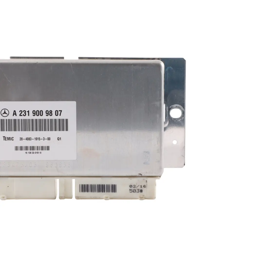 Airmatic Air Suspension Control Unit Module ECU to Mercedes R231 with Part number A2319009807 Mercedes R231 Airmatic Air Suspension Control Unit Module ECU - SKU A2319009807 - Part number A2319009807