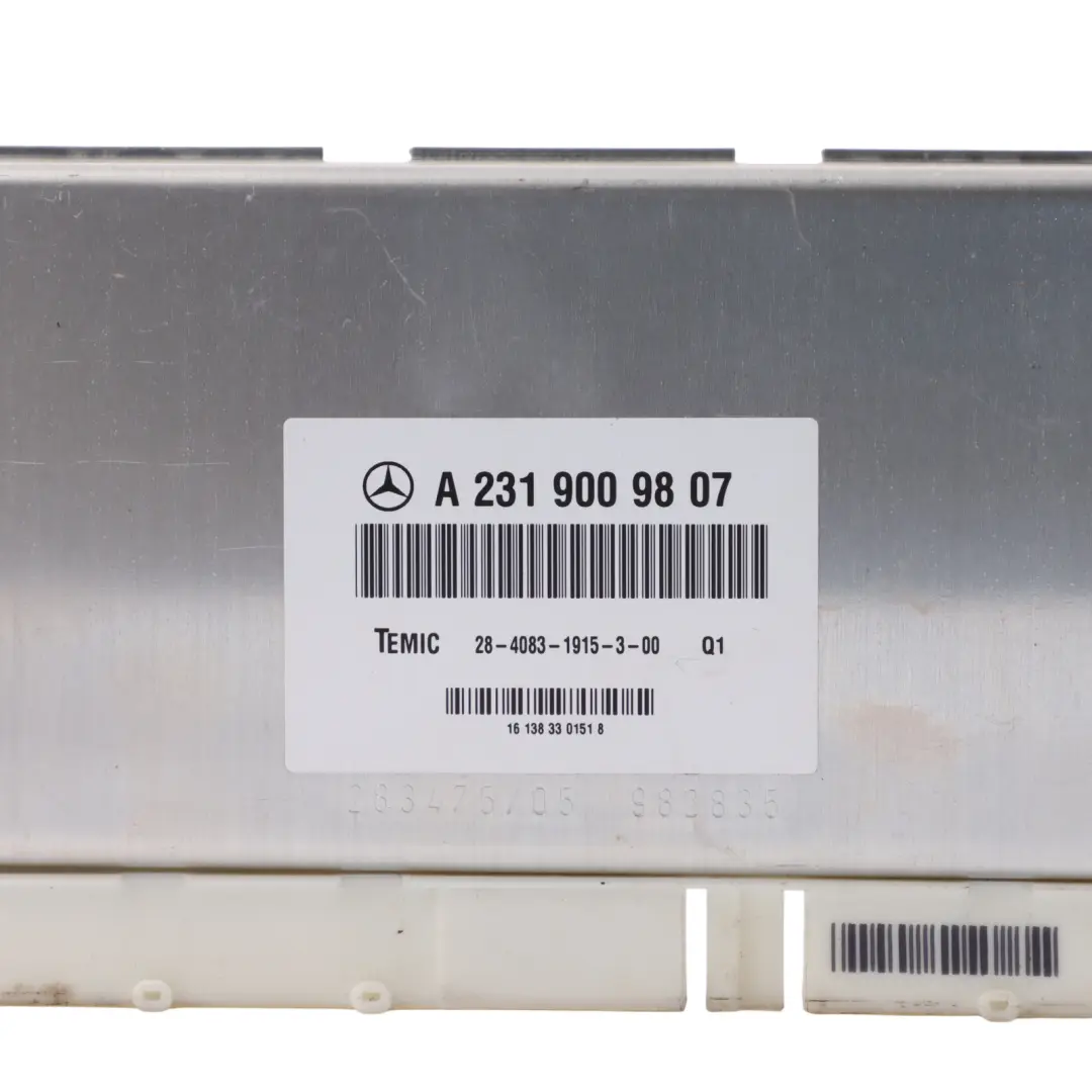 Airmatic Air Suspension Control Unit Module ECU to Mercedes R231 with Part number A2319009807 Mercedes R231 Airmatic Air Suspension Control Unit Module ECU - SKU A2319009807 - Part number A2319009807
