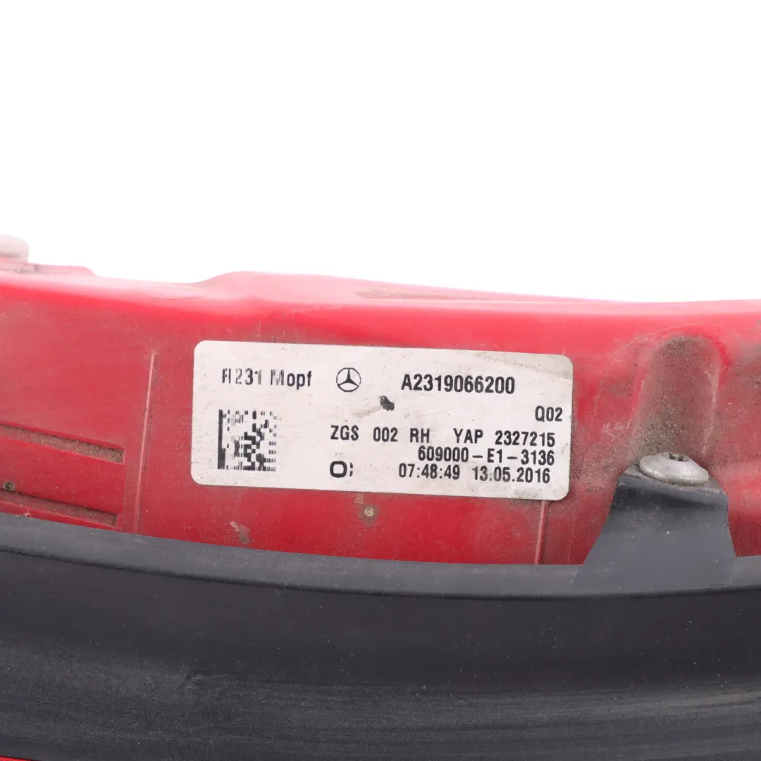 Mercedes R231 Rear Tail Light Lamp Side Panel Right O/S - SKU A2319066200 - Part number A2319066200