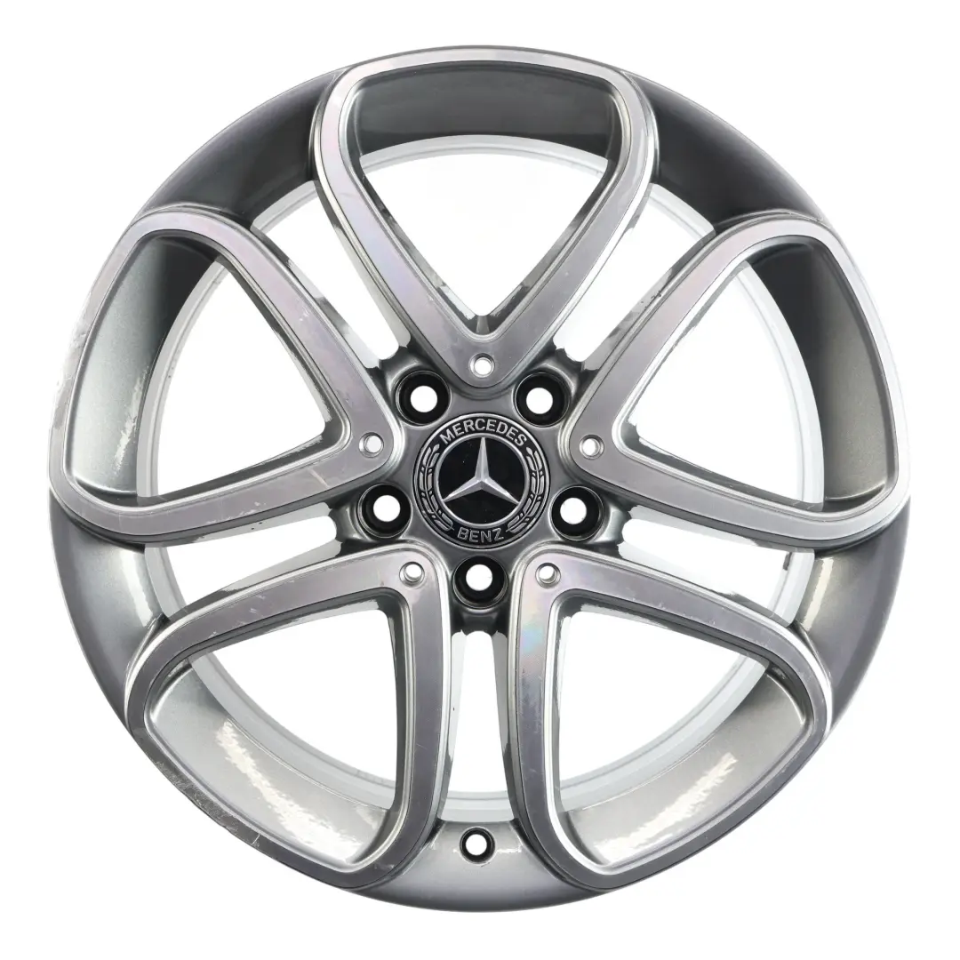 Mercedes W176 Wheel Alloy Rim 17" 5 Double Spoke ET:52.5 7.5J - SKU A2464010302-3 - Part number A2464010302