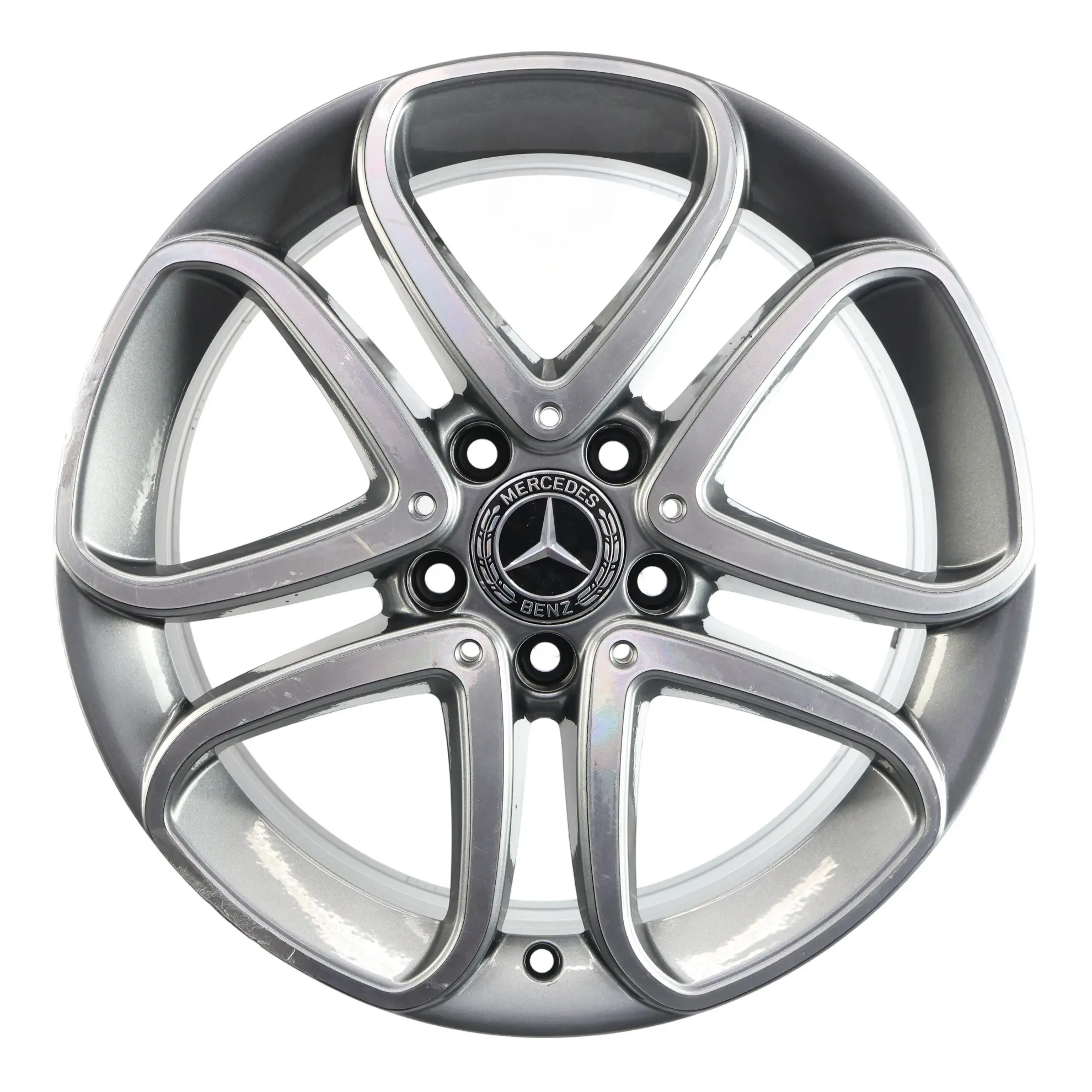 Mercedes W176 Wheel Alloy Rim 17" 5 Double Spoke ET:52.5 7.5J A2464010302