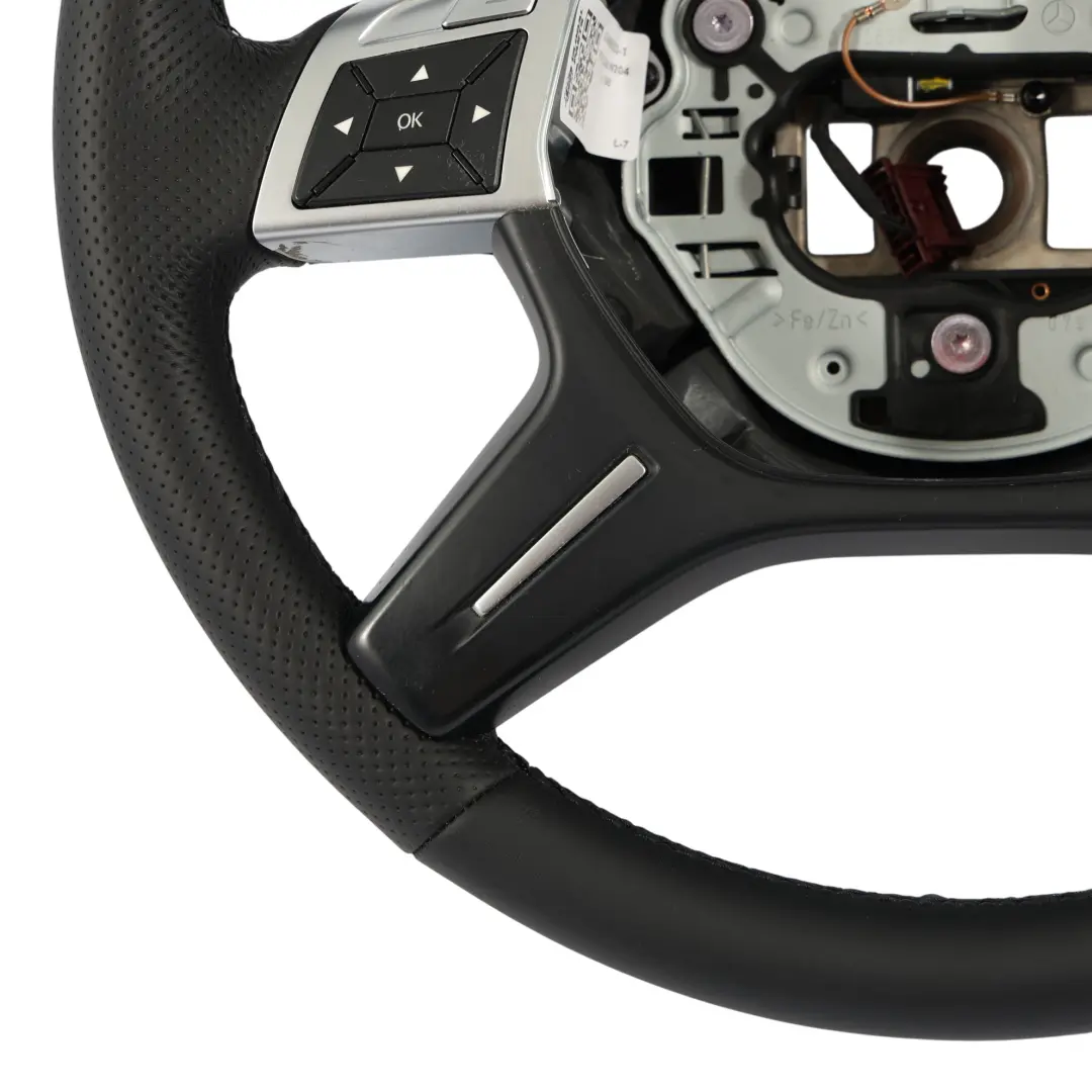 Mercedes W204 NEW Black Leather Steering Wheel Multifunction - SKU A2464601503-1 - Part number A2464601503